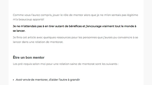 4 raisons de se lancer dans une relation de mentorat