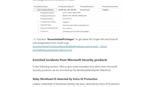 Microsoft Entra Workload ID - Advanced Detections and Enrichment in Microsoft Sentinel