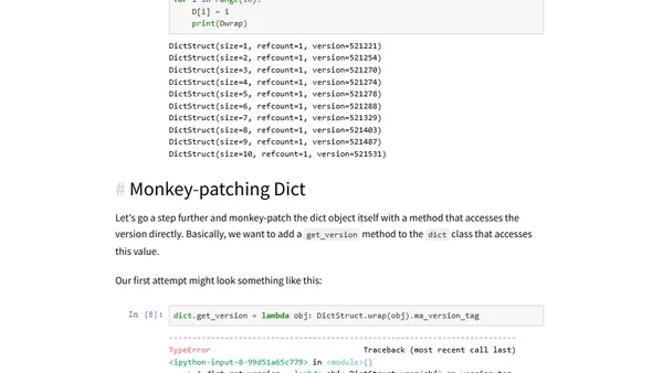Exposing Python 3.6's Private Dict Version