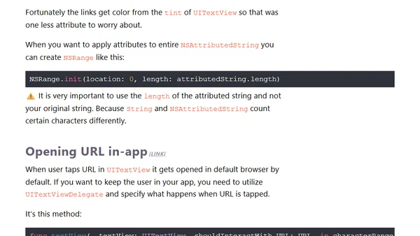 Loading HTML text into UITextView