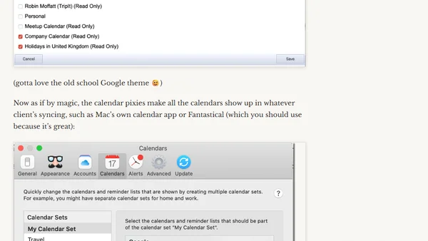 Fantastical / Mac Calendar not showing Google Shared Calendar