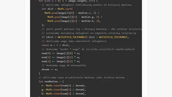 Znajdowanie dominującej barwy