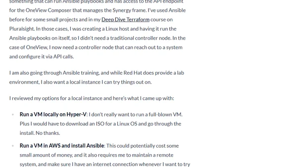Running Ansible on Windows 10