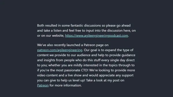 Agile Engineering Podcast - Agile Principles - Part 2 and Part 3!