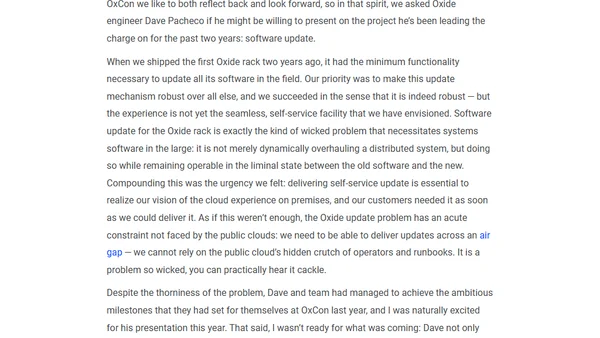 Systems Software in the Large