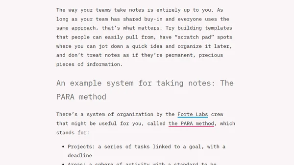 Managing knowledge on a team