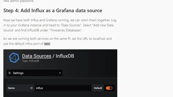 Installing InfluxDB & Grafana on Raspberry Pi