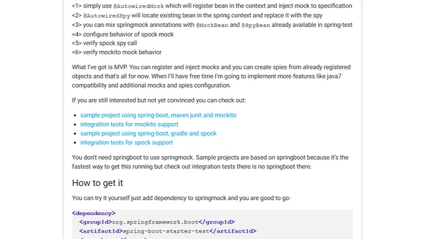 Introducing springmock