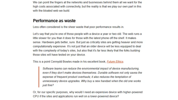 The Ethics of Web Performance