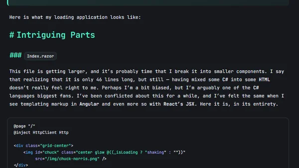 Writing a Blazor App