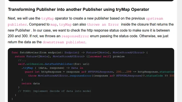 Fetching Remote Async API with Apple Combine Framework