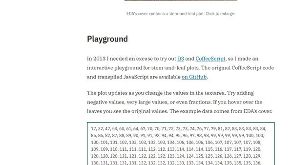 Stem-and-Leaf Plot Playground