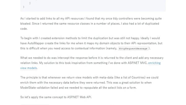 Generating Hypermedia links in ASP.NET Web API