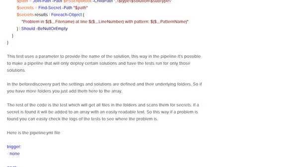 Check your Power Platform solutions for secrets with Pester and PowerShell