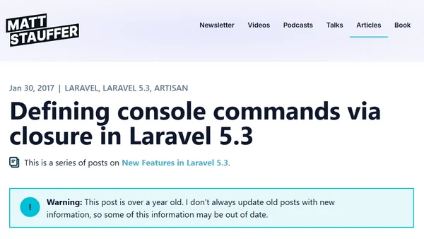 Defining console commands via closure in Laravel 5.3