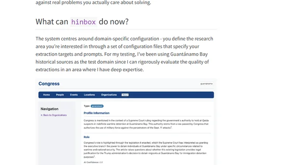 Building hinbox: An agentic research tool for historical document analysis