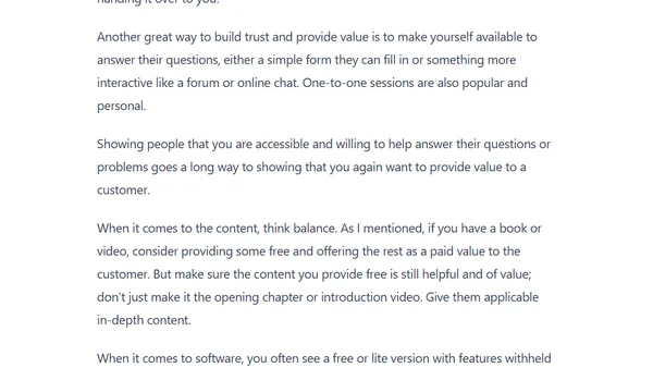 Considerations when choosing between free or paid content