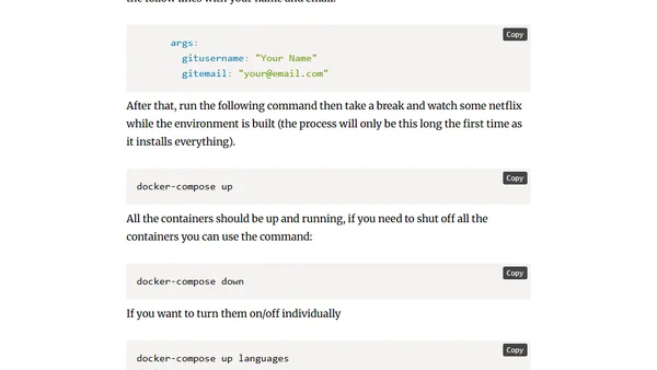 Creating a Consistent Developer Environment with Docker