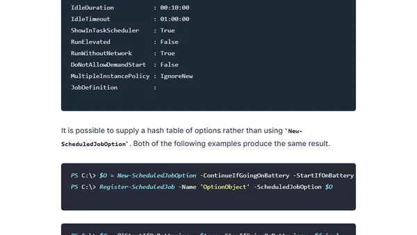 PS Scheduled Jobs: Exploring Your Options