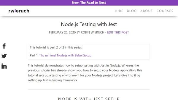 Node.js Testing with Jest