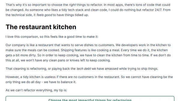 Refactor impactfully