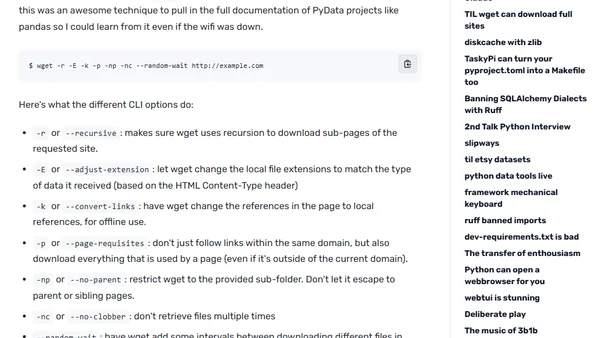 TIL wget can download full sites