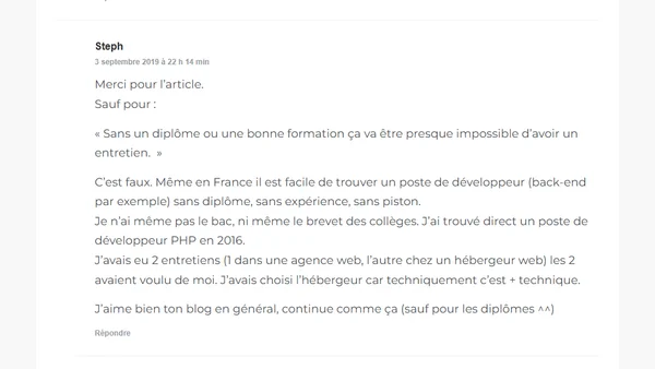 Conseils pour développeur junior