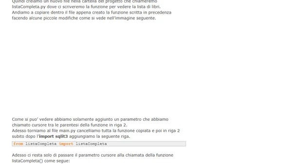 Creare archivio dati in python: parte 2