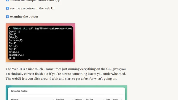 Learning Apache Flink S01E03: Running my First Flink Cluster and Application