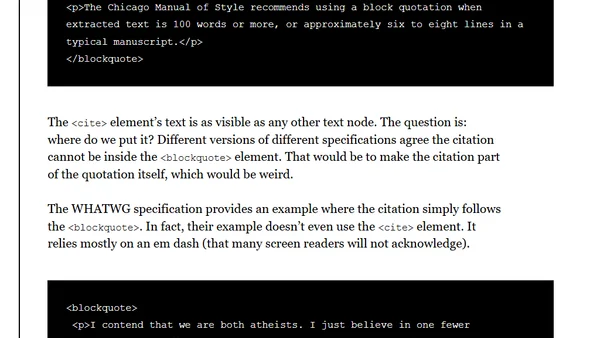 The blockquote element