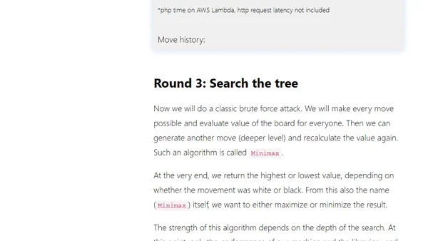 Write your own simple chess AI in PHP