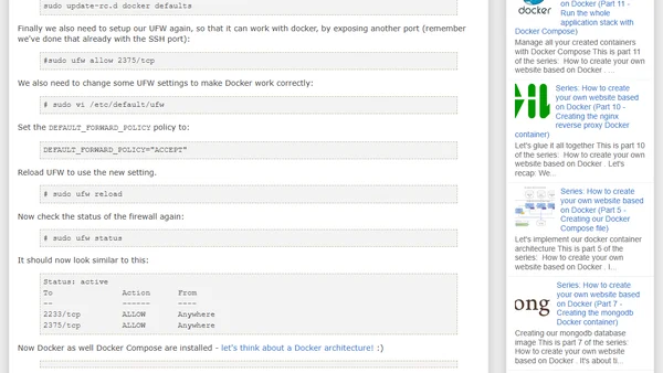Series: How to create your own website based on Docker (Part 3 - Installing Docker)