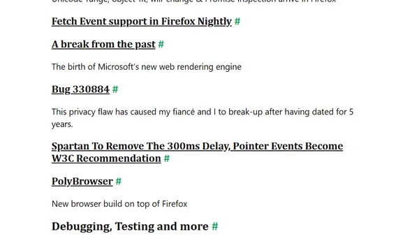 Browsers and Bugs 08/2015