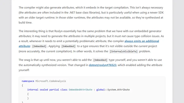 Solving the source generator 'marker attribute' problem in .NET 10: Exploring the .NET 10 preview - Part 4