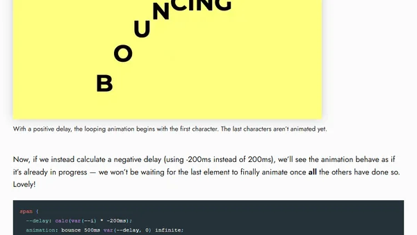 Quick Tip: Negative Animation Delay