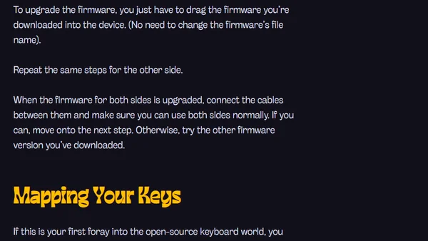 Setting up a Corne Keyboard v4