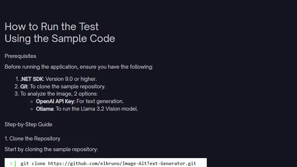 Using Large Language Models with .NET: Generating Image Alt Text Automatically