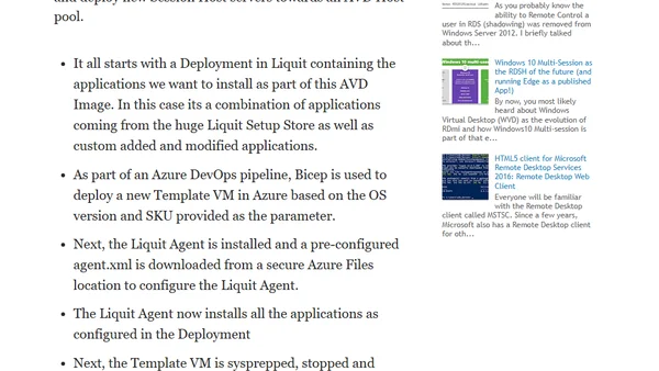 Empowering AVD Image deployments with Azure Pipelines, Bicep and Liquit!