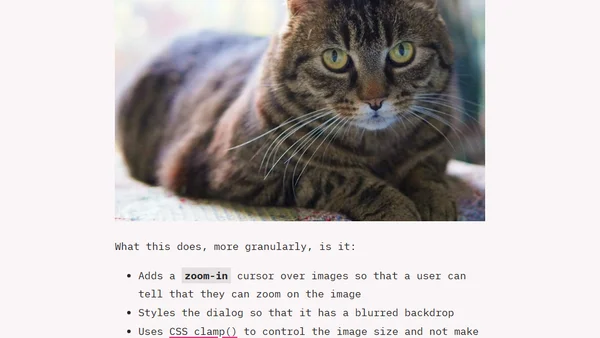 Create an HTML dialog when you click an image