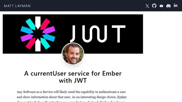 A currentUser service for Ember with JWT