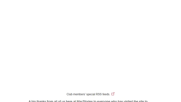 MacStories One Week Later: An Update and a Look Ahead