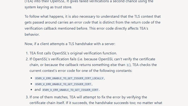 Apple OpenSSL Verification Surprises