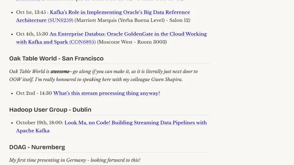 Conferences & Meetups at which I'll be speaking - 2017