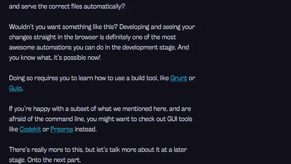 An Overview of a Development Workflow