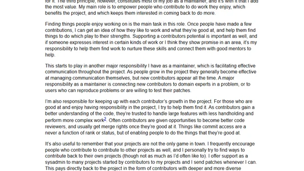 How I maintain FOSS projects