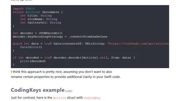 How to decode snake case with Codable