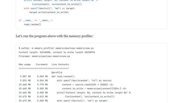 High-Performance in Python with Zero-Copy and the Buffer Protocol