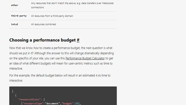 Your first performance budget with Lighthouse