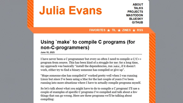 Using `make` to compile C programs (for non-C-programmers)