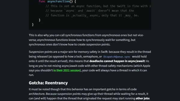 How async/await works internally in Swift